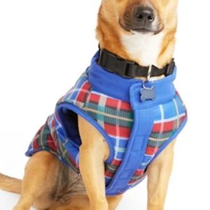 YOULY Blue Plaid Dog Vest XS/S